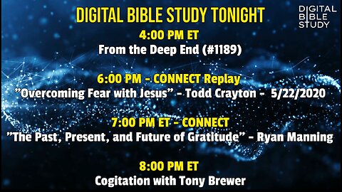 Digital Bible Study Tonight - `12/20/2022