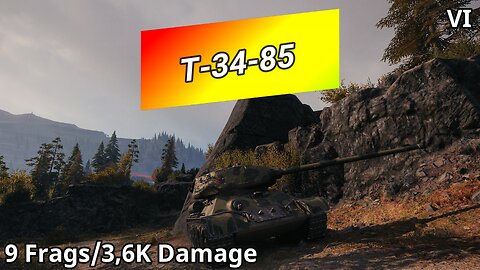 T-34-85 (9 Frags/3,6K Damage) | World of Tanks