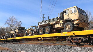 US Army National Guard Equipment Transported on CSX Train