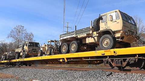US Army National Guard Equipment Transported on CSX Train