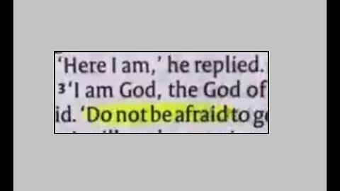 Do Not be Afraid: It is repeated 365 times in the Bible, one per day. Amen.