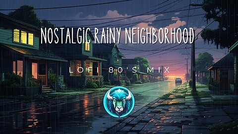 Nostalgic Rainy Neighborhood: Lofi Hip Hop & Soft Rain Ambience | 80s Vibes