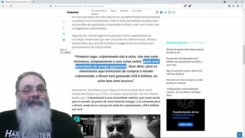 Criptomoeda é uma insanidade coletiva Economista de moro escancara seu esquerdismo — PETER TURGUN