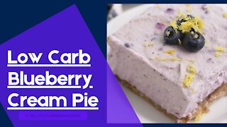 Low Carb Keto Blueberry Cream Pie
