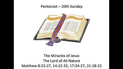 22-10-23 Sunday Elective - Miracles - Nature - Matthew