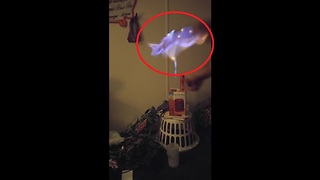 Lighter fluid fire trick gone wrong