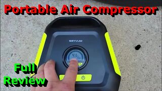 SEYVUM Tire Inflator - Portable Air Compressor - Full Review