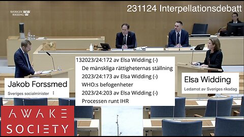 Interpellationsdebatt i riksdagen mellan Elsa Widding och Jakob Forssmed 231124