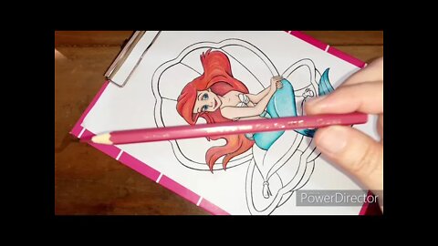Como pintar Princesa Ariel parte 4 Lápis de Cor