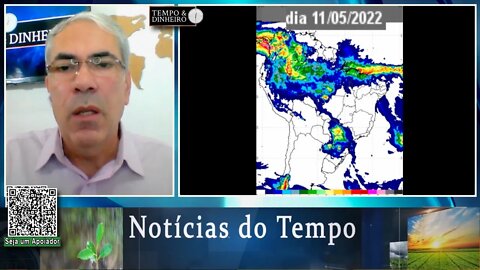 Meteorologia mostra avanço de frente fria, chuva no Sul e seca no Centro-oeste