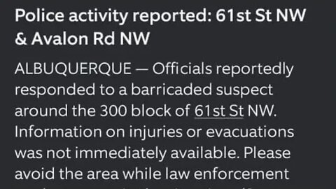 Swat call!! Bernalillo County Sheriff, Rio Rancho pd and state on scene!