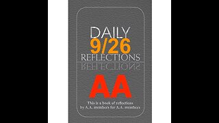 Daily Reflections – September 26 – Alcoholics Anonymous - Read Along