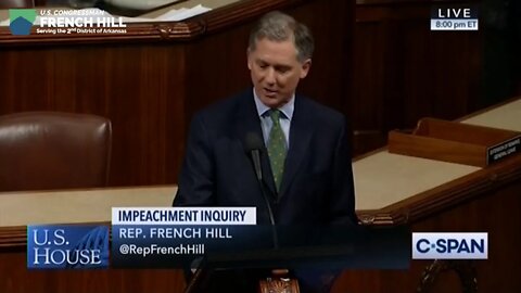 Rep. French Hill Speaks Out in Opposition to Speaker Pelosi's Impeachment Inquiry