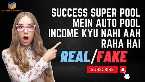 Success Super Pool mein Auto Pool income kyu nahi aah raha hai