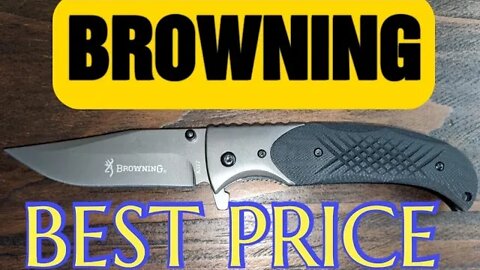 Browning X377 Pocket Knife,G10 Textured Handle,Flipper,Dual Thumb Studs,High Carbon Steel,Affordable