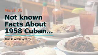 Not known Facts About 1958 Cuban Cuisine Delivery Menu - Westfield - Grubhub