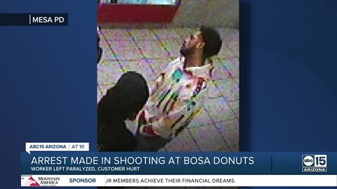 Man arrested in shooting at Bosa donuts