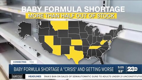 Some parts of U.S., including California, experiencing baby formula shortage