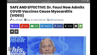 SAFE AND EFFECTIVE: Dr. Fauci Now Admits COVID Vaccines Cause Myocarditis