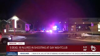 5 dead, 18 injured in shooting at LGBTQ nightclub in Colorado