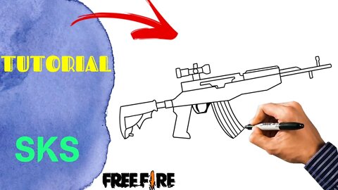 Como Desenhar a Arma SKS do Free Fire