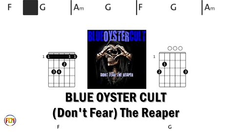 BLUE OYSTER CULT Don't Fear The Reaper - (Chords & Lyrics like a Karaoke) HD