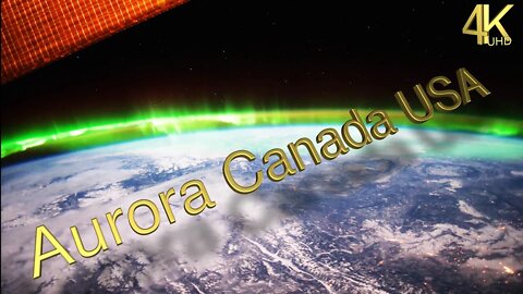[4k UHD] Aurora Canada USA Solar Winds| Relaxing Music| Night Earth