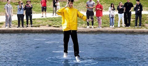 Walking on water hilarous pranks in public 😂 Try not to laugh People shocking reaction 😱