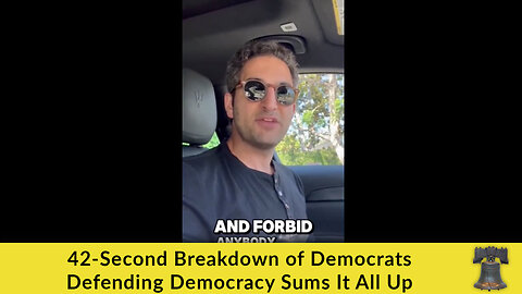 42-Second Breakdown of Democrats Defending Democracy Sums It All Up