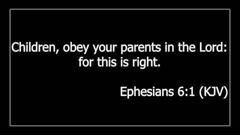 IMPORTANT Sermon for All Parents – Children Must Obey