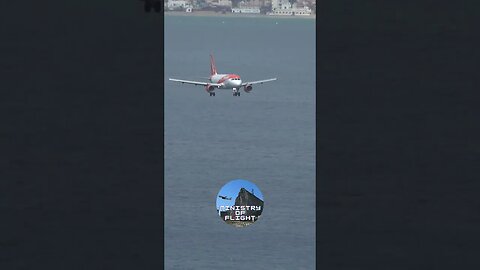 easyJet comes in for Landing at Gibraltar Airport