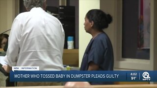 Mother who tossed newborn baby girl in dumpster pleads guilty