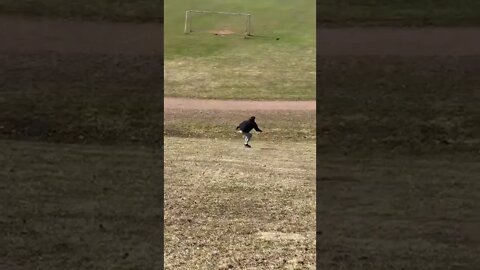 Longboarding down a grass hill