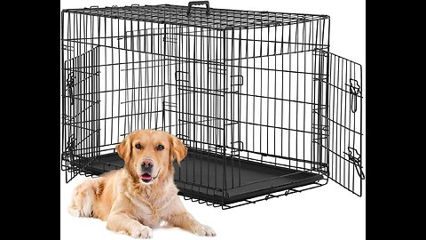 Review DONORO Dog Crates for Small Size Dogs Indoor, Double Door Dog Kennels & Houses for Puppy...