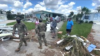 National Guard delivers supplies to Englewood residents after Ian