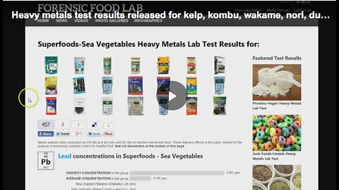 Heavy metals testing on different kinds of seaweeds, including wakame