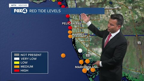 Red tide levels in SWFL