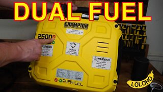 NEW CHAMPION 2500 Watt DUAL FUEL Gas/Propane Portable Inverter Generator! (Initial Review)