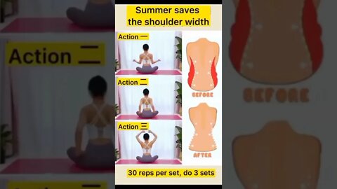 3 Easy Exercises Lose Back and Arms Fat Fast #excercisegetfit #shorts
