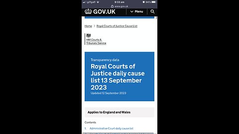 Royal Courts 13/09/2023