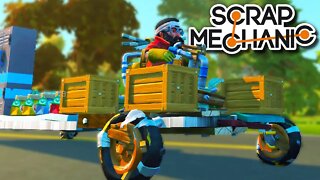 SCRAP MECHANIC SURVIVAL - ATACARAM MINHA PLANTAÇÃO, FIZ MEU CARRO COM SUCATA!