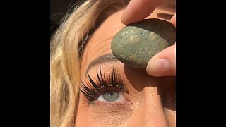 Find a rock that looks like the color of your eyes