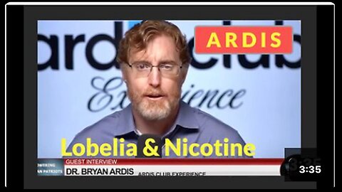 ARDIS: LOBELIA Same Action as Nicotine to Cure COVID Symptoms. Why are they attacking NICOTINE?
