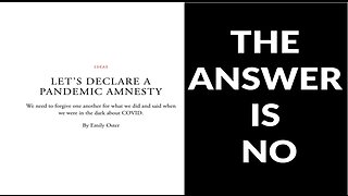 No Pandemic Amnesty