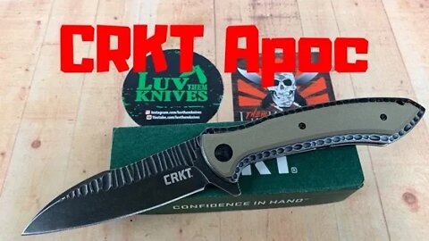 CRKT Apoc Knife by Eric Ochs / Includes Disassembly Apocalyptic and non apologetic !!
