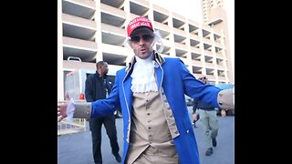 UFC Champ Dressed As MAGA Founding Father!