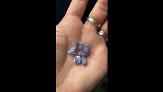 Terminated tanzanite crystals