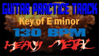 Heavy Metal Rock Backing Track 120 bpm in the Key of Em