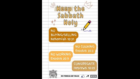 God Commands Us To Keep The Sabbath Day Holy!