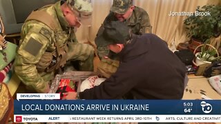 San Diego donations head for front lines after arriving in Ukraine
